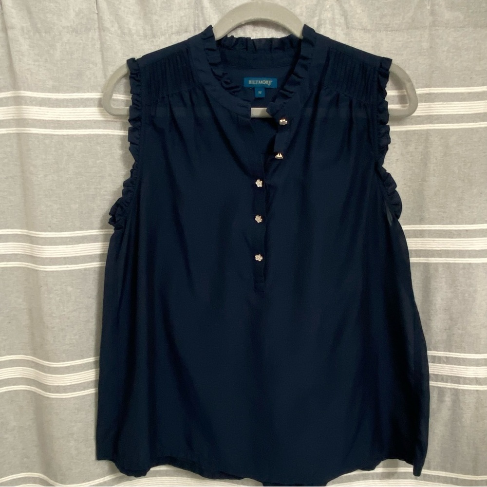 BILTMORE/ Silk & Cotton Blend Sleeveless Blouse Size S